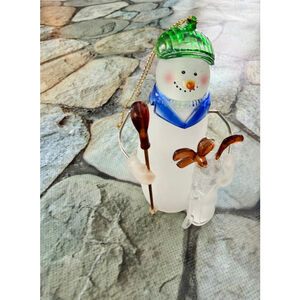GOLF SNOWMAN ORNAMENT